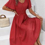 DELACROIX | Elegantna haljina s točkastim uzorkom Élisa