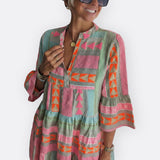 Madalena - Boho Slojevita Haljina Fluidnog Kroja