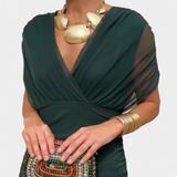 Luana - Elegantna haljina s V-izrezom