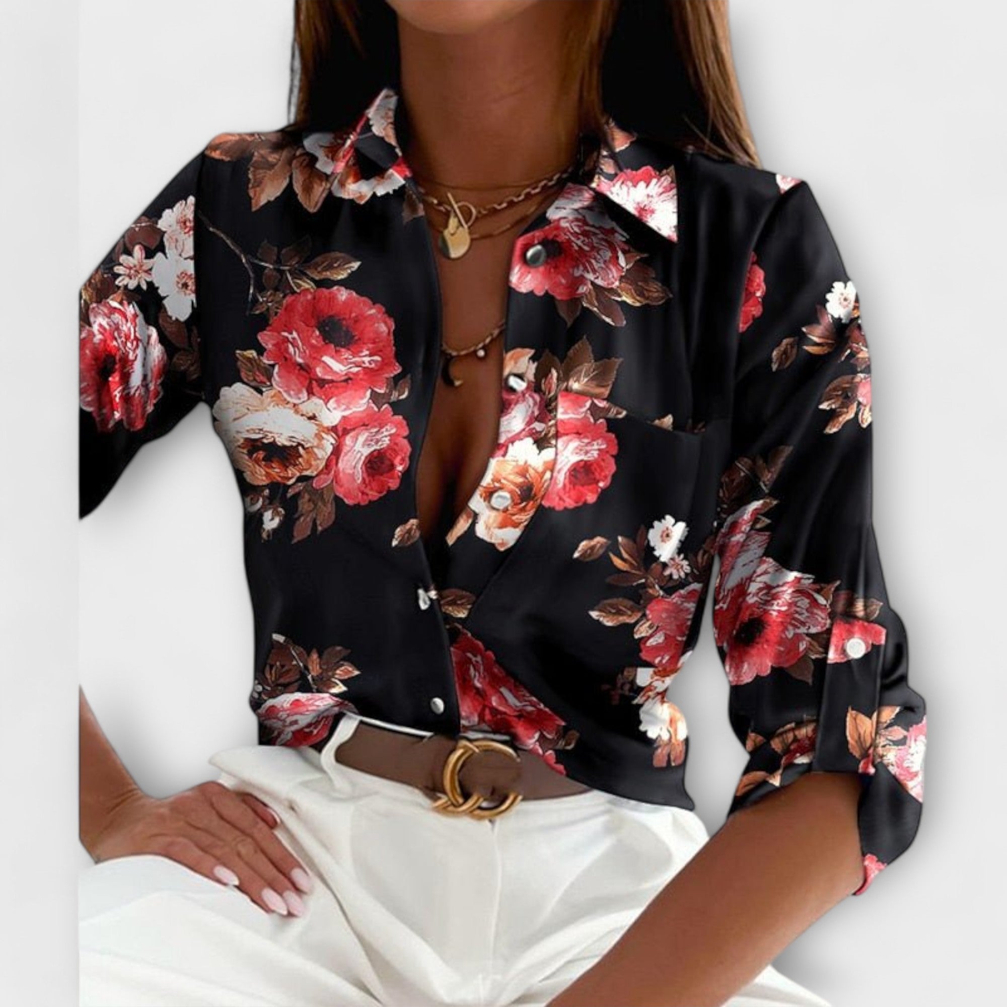 Romina - Bluza s klasičnim ovratnikom